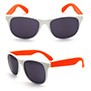Two tone promotional logo sunglasses white frame