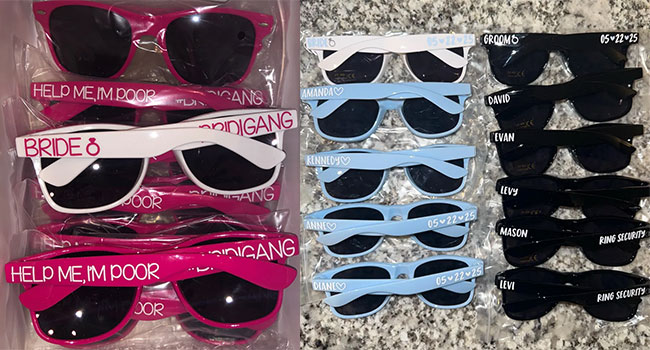 Wedding Sunglasses Example 4